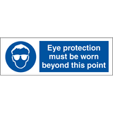 Eye protection must be worn