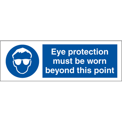 Eye protection must be worn