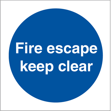 Fire escape keep clear