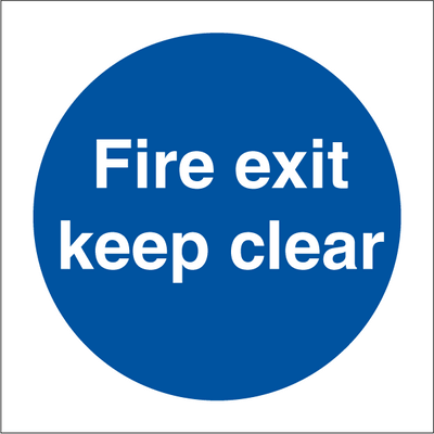 Fire exit keep clear