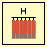 Fixed fireextinguisher battery