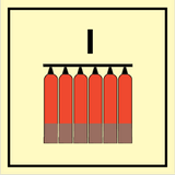 Fixed fireextinguisher battery