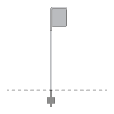 Galgestander - Varmgalvaniseret - Højde 350 cm, Ø 60 mm