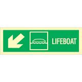 Lifeboat arrow  down left