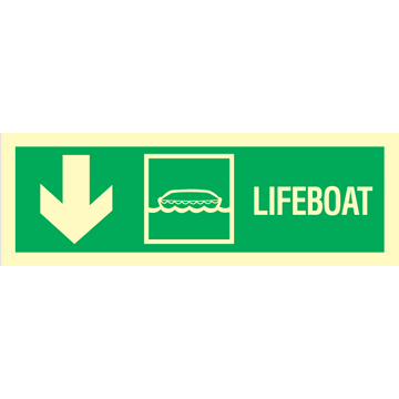 Lifeboat arrow  down left