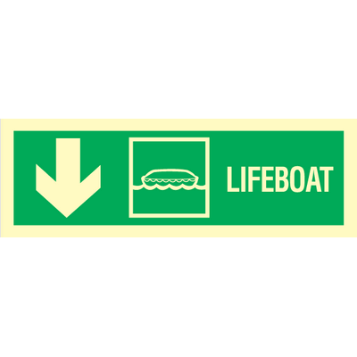 Lifeboat arrow  down left