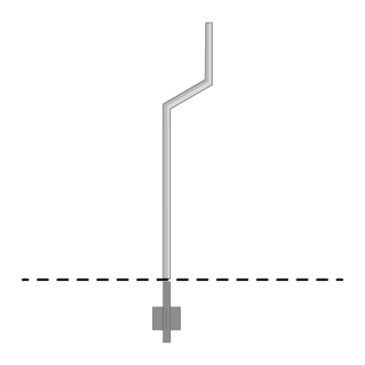 133.020 Forkrøbbet stander