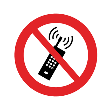 F 158 Mobiltelefon forbudt