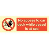 No access to car deck