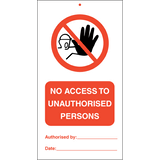 No access to unauthorised persons