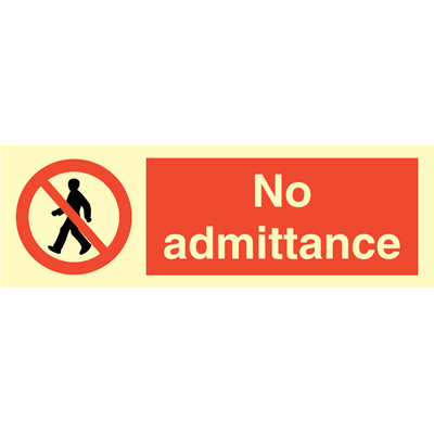 No admittance