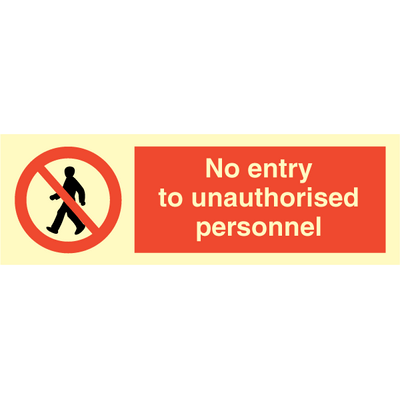 No entry to unauthorised personnel