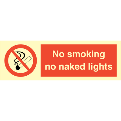 No smoking no naked lights