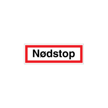 Nødstop - Plast - 50 x 150 mm