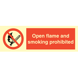 Open flames and smoking prohibited