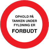 Ophold på tanken forbudt