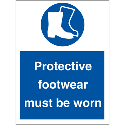 Protective footwear must be worn