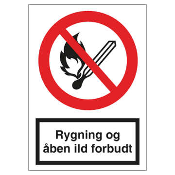 F 104 Rygning og åben ild forbudt