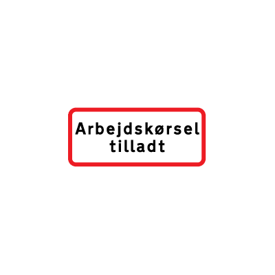 UC 20,8 Arbejdskørsel tilladt