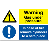 Warning gas under pressure