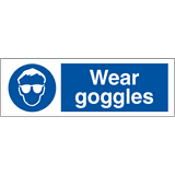 Wear goggles